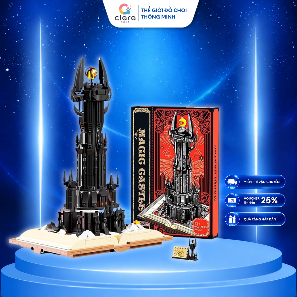 Đồ Chơi Lắp Ráp Mô Hình Lâu Đài Đen 13018 969PCS Mô Hình Lắp Ghép LEGO 3D Xếp Hình STEM Quà Tặng 12+