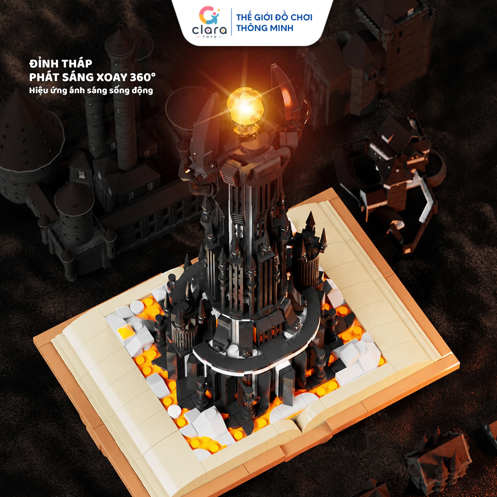 Đồ Chơi Lắp Ráp Mô Hình Lâu Đài Đen 13018 969PCS Mô Hình Lắp Ghép LEGO 3D Xếp Hình STEM Quà Tặng 12+