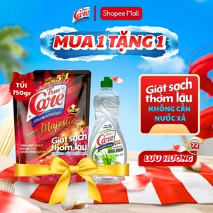 Mua 1 Túi Nước GIặt Xả True Care 750gr Tặng 1 Chai Nước Rửa Chén Nha Đam 400gr