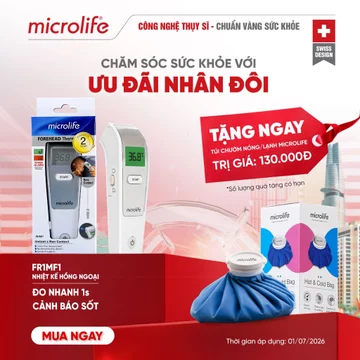 Nhiệt Kế Hồng Ngoại Đo Trán Microlife FR1MF1 Chính Hãng, Đo Không Chạm 1 Giây, Đa Năng 3 Trong 1