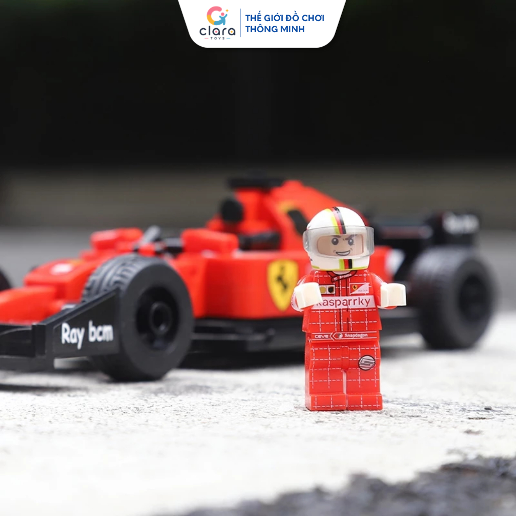 Đồ Chơi Lắp Ráp Xe Đua F1 Đỏ 13014A 238PCS Mô Hình Lắp Ghép LEGO 3D Mô Hình Xe Đua Thể Thao STEM 6+