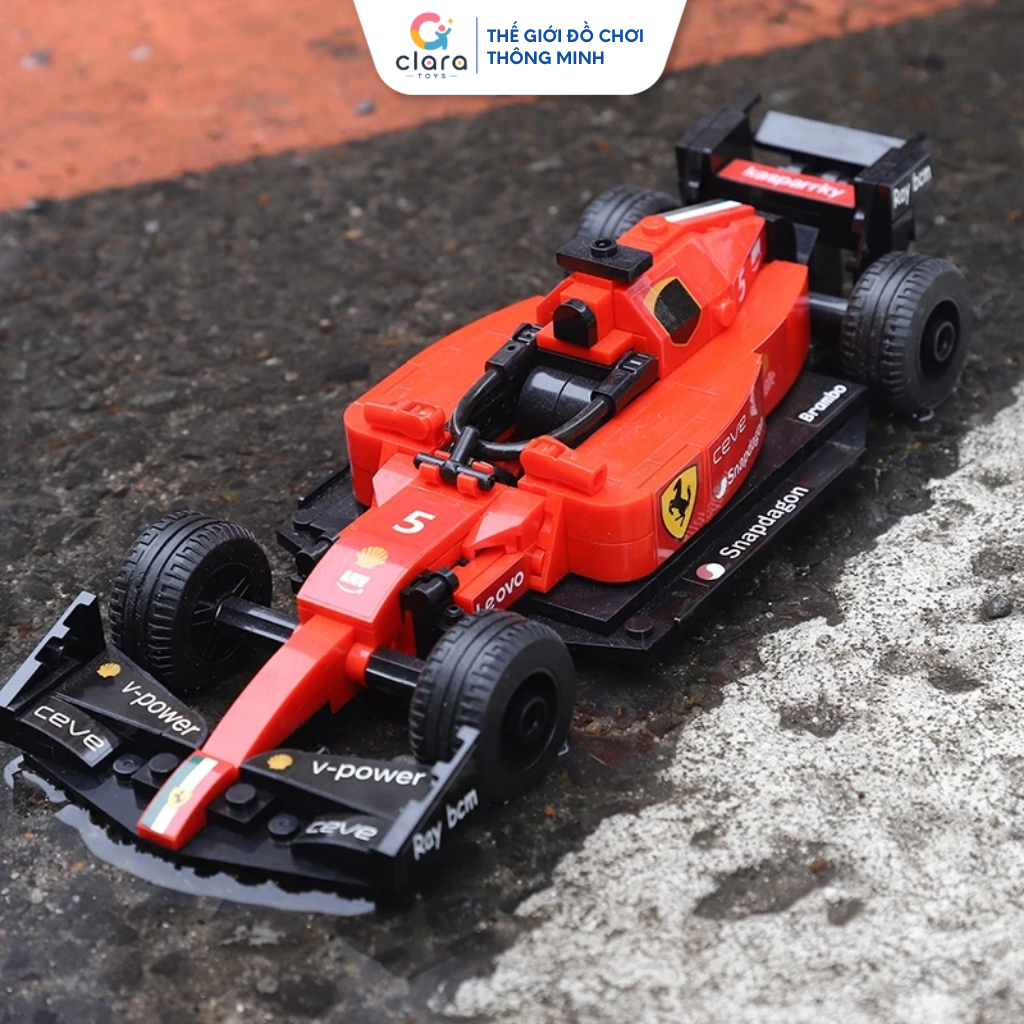Đồ Chơi Lắp Ráp Xe Đua F1 Đỏ 13014A 238PCS Mô Hình Lắp Ghép LEGO 3D Mô Hình Xe Đua Thể Thao STEM 6+