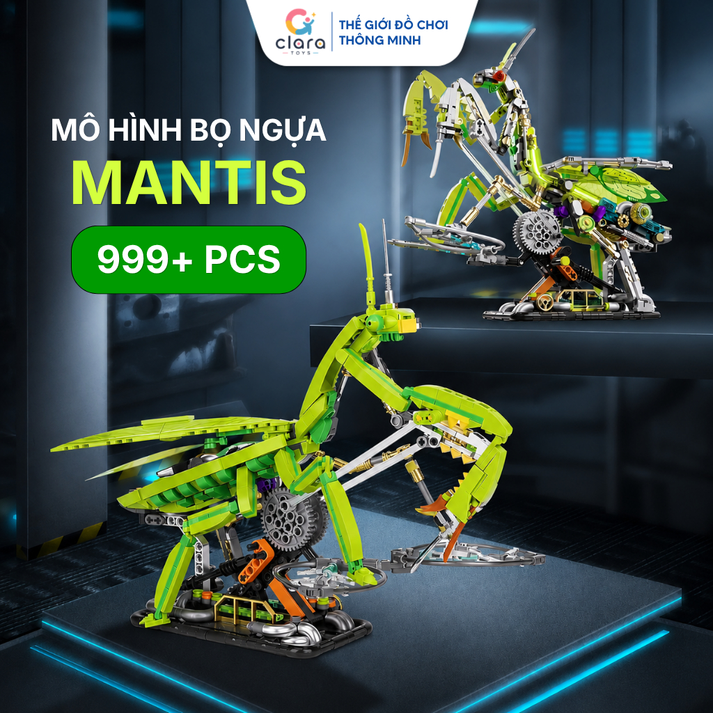 Đồ Chơi Lắp Ráp Bọ Ngựa Mantis 13055 999PCS Mô Hình Lắp Ghép LEGO 3D Mô Hình Cơ Khí Chuyển Động