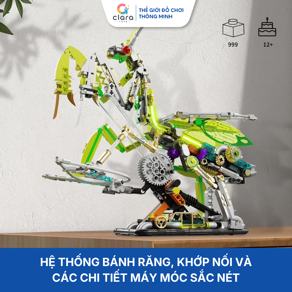 Đồ Chơi Lắp Ráp Bọ Ngựa Mantis 13055 999PCS Mô Hình Lắp Ghép LEGO 3D Mô Hình Cơ Khí Chuyển Động