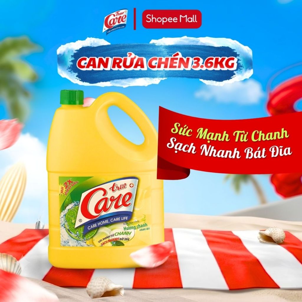 Nước Rửa Chén True Care Hương Chanh 3.6kg