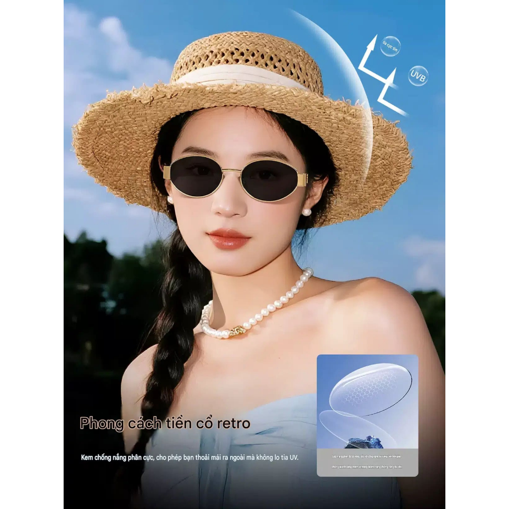 Kính Mát Nữ INNI 8040 Form Oval Chống UV400 Chống Chói Phong Cách Retro Thời Trang 2026