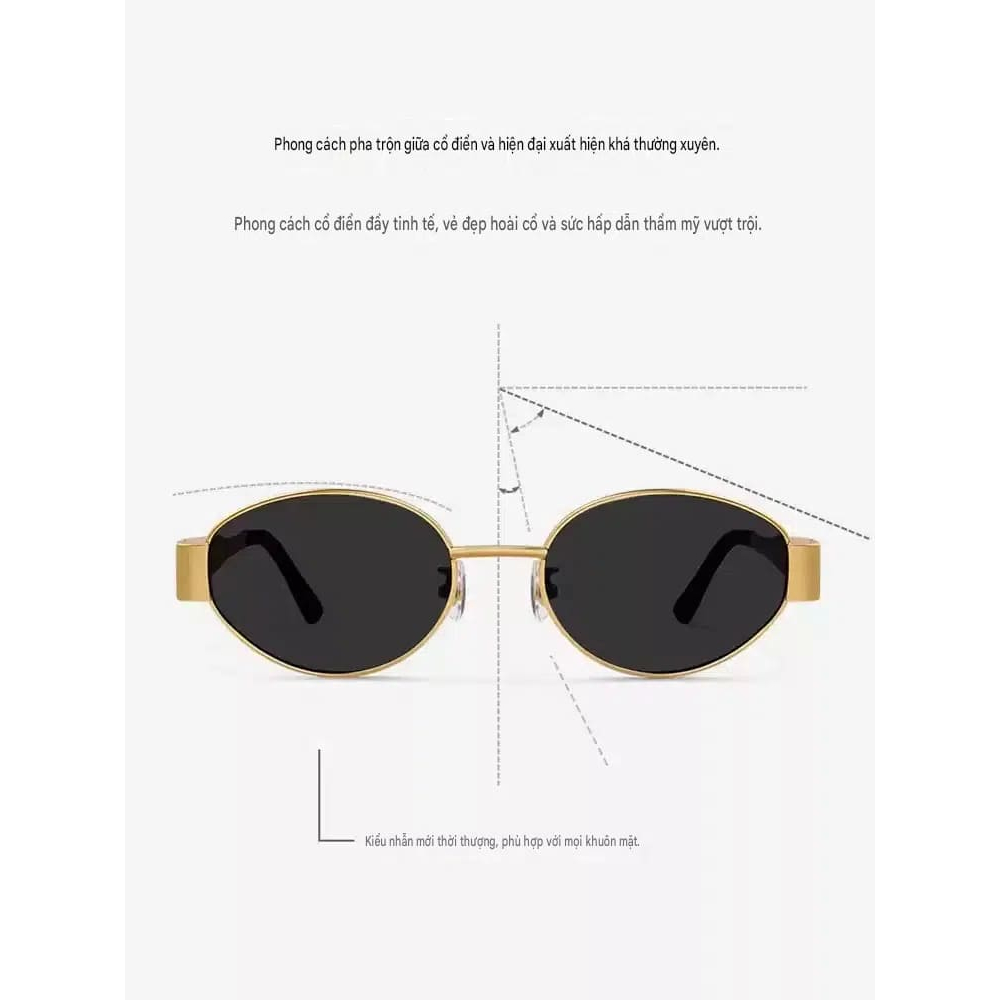 Kính Mát Nữ INNI 8040 Form Oval Chống UV400 Chống Chói Phong Cách Retro Thời Trang 2026