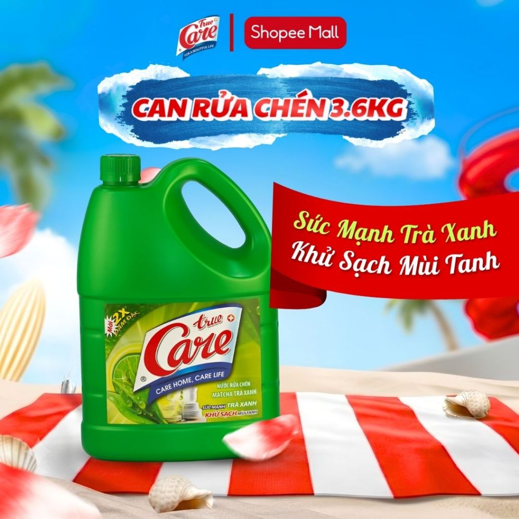 Nước Rửa Chén True Care Matcha Trà Xanh 3.6kg