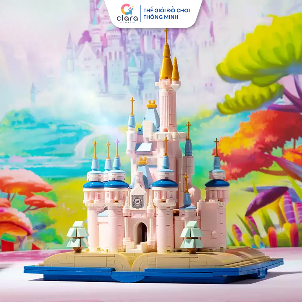 Đồ Chơi Lắp Ghép Mô Hình Lâu Đài Hồng 13011 768PCS Mô Hình Lắp Ghép LEGO 3D Lâu Đài Công Chúa STEM