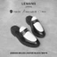 Giày Sục da bò Mules Loafer nam LEMANS - Black White, đế cao su thơm cao 4cm, BH 24 Tháng