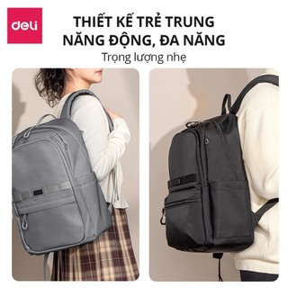 [VHL x Deli] Balo Học Sinh Deli Đựng Laptop 17inch Cao Cấp Chống Nước Thoáng Khí Thiết Kế Đơn Giản Thời Trang Đi Học