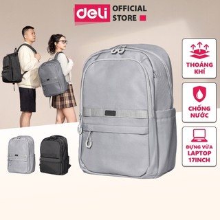 [VHL x Deli] Balo Học Sinh Deli Đựng Laptop 17inch Cao Cấp Chống Nước Thoáng Khí Thiết Kế Đơn Giản Thời Trang Đi Học