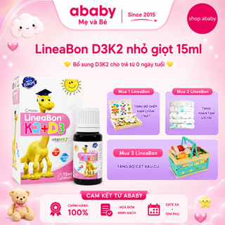 [DATE 4/2028] Vitamin LineaBon D3 K2 Nhỏ Giọt Hồng 15ml Hỗ Trợ Hấp Thu Canxi Tăng chiều cao