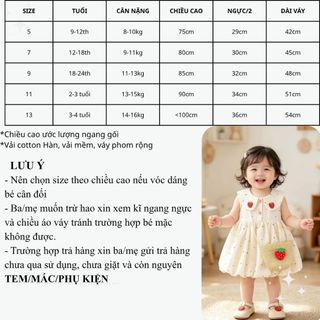 Váy chấm bi sát nách cổ sen cho bé gái phom rộng dáng bí phồng vải mềm thoáng mát D1363