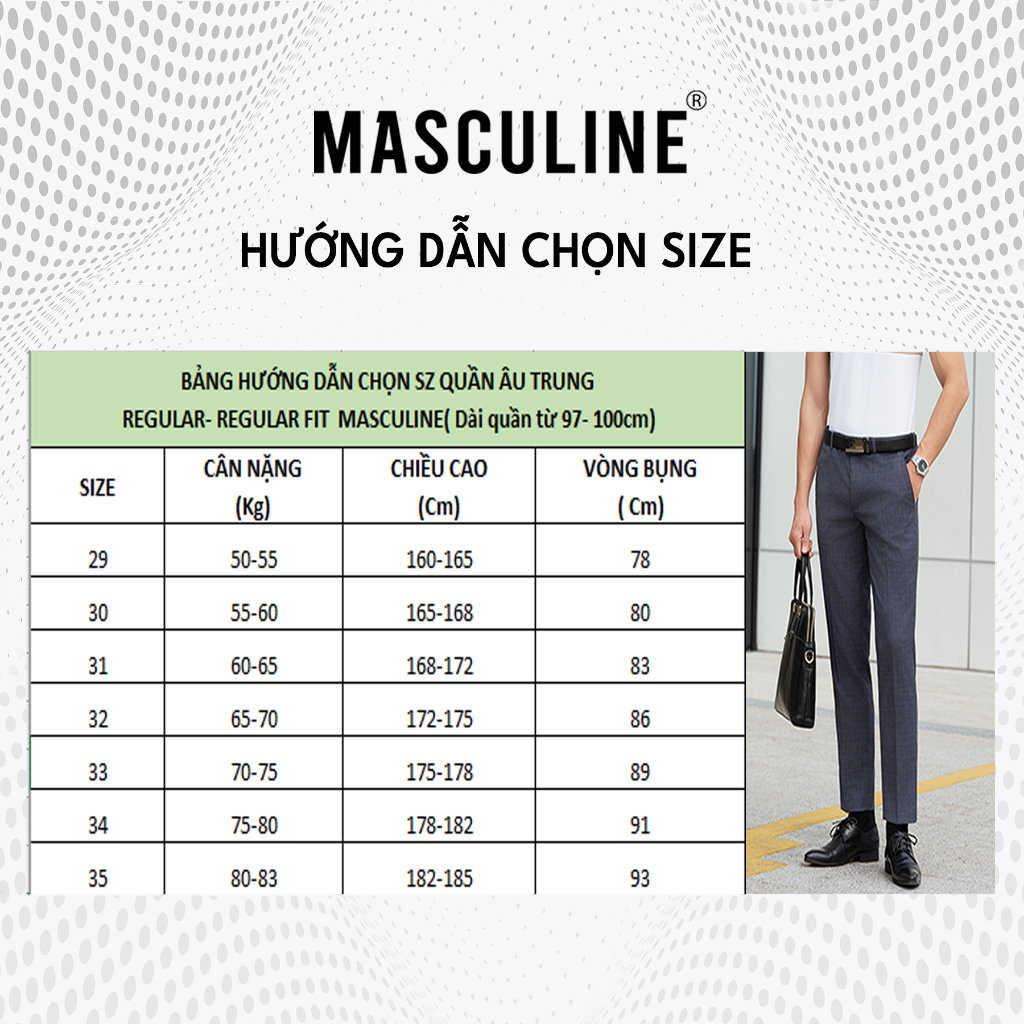 Quần kaki nam cao cấp MASCULINE, Quần vải kaki dáng regular fit thoáng khí, thấm hút mồ hôi - K23.1