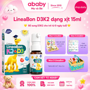 Vitamin LineaBon D3 K2 dạng xịt tiện lợi 10ml Hỗ Trợ Hấp Thu Canxi tăng chiều cao