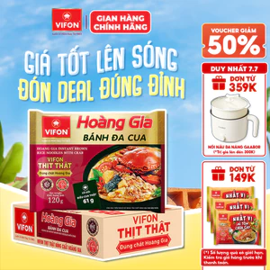Thùng 18 gói Bánh Đa Cua HOÀNG GIA VIFON 120g / Gói