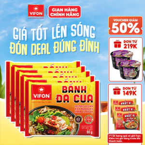 Set 5 Gói Bánh Đa Cua/Bánh Đa Tôm/Bún Riêu Cua VIFON