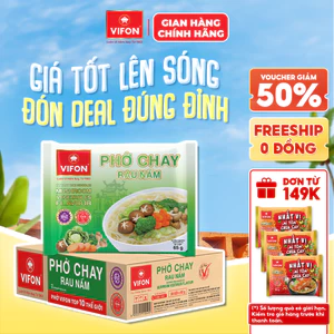 Thùng 30 gói Phở Chay Rau Nấm VIFON 65g / Gói
