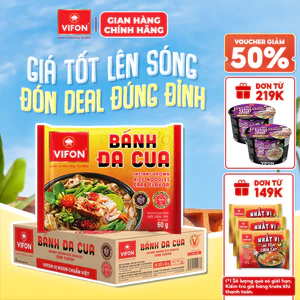 Thùng 30 Gói Bánh Đa Cua VIFON 60g Vị Cua Đồng Sợi Dai Đạt Giải Quốc Tế