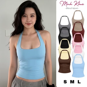 Áo Thun Nữ Yếm Trơn Dáng Dài Thun Borip Lụa DD05 Mềm Mịn, Co Giãn, Ôm Body Minh Khuê Boutique