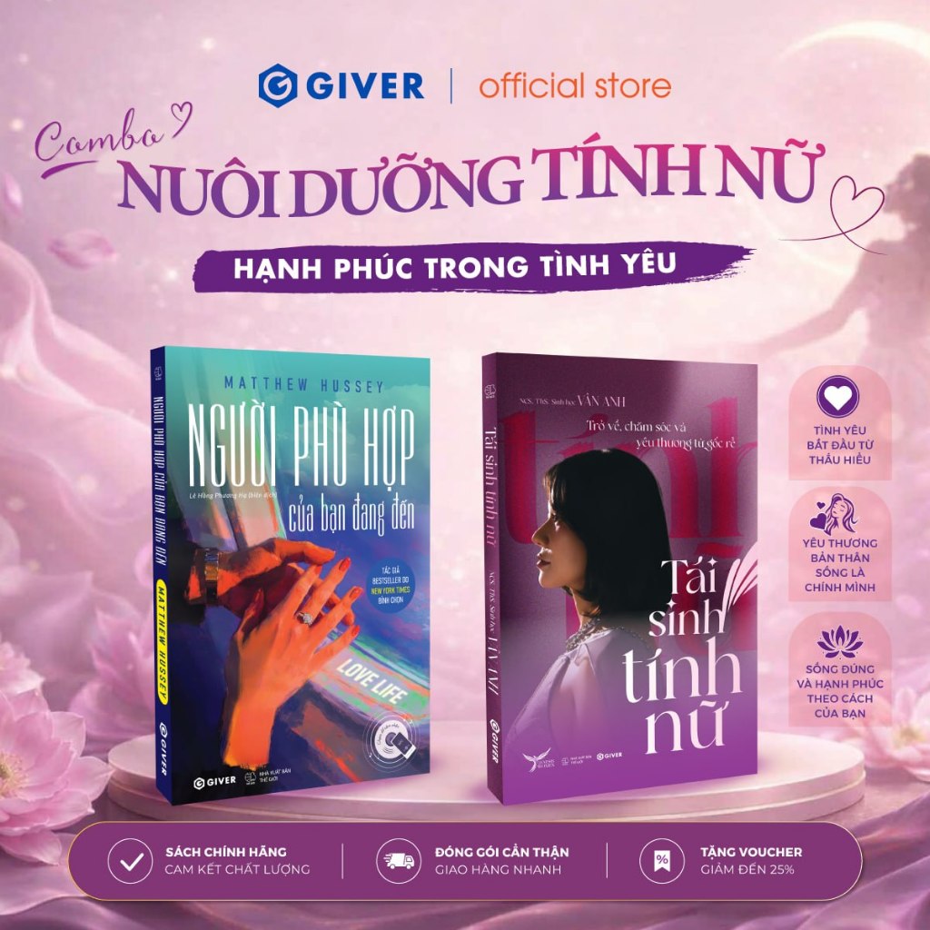 Sách - Combo 2 Cuốn: Người Phù Hợp Của Bạn Đang Đến + Tái Sinh Tính Nữ - GIVER Books