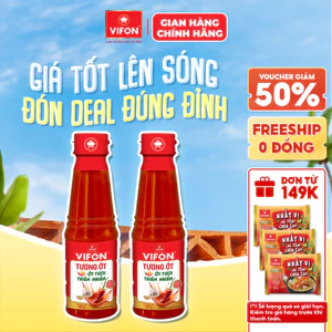 Set 2 Gia Vị Tương Ớt VIFON 260Gr/ Chai - Vị nguyên bản của ớt tươi
