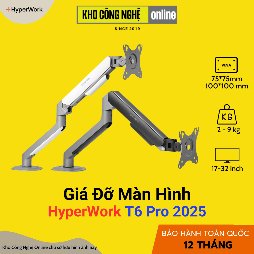 Giá treo/ Arm màn hình Human Motion T6 Pro / T6 Pro Dual (Hàng chính hãng) | BigBuy360 - bigbuy360.vn