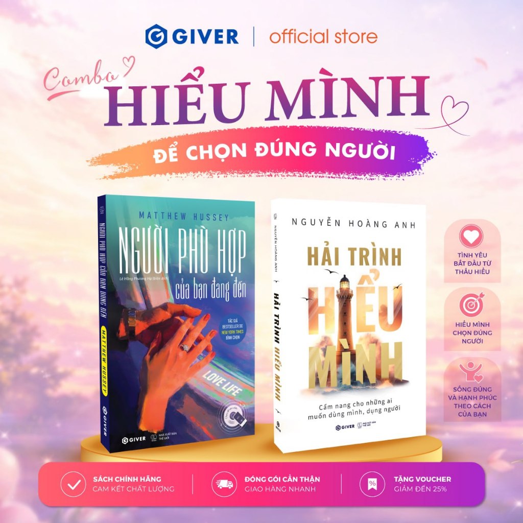 Sách - Combo 2 Cuốn: Người Phù Hợp Của Bạn Đang Đến & Hải Trình Hiểu Mình - GIVER Books