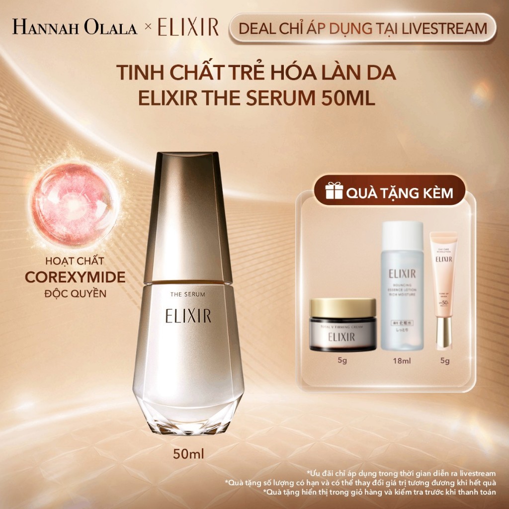 (Hannah x ELIXIR) Serum kích hoạt trẻ hóa làn da ELIXIR The Serum 50ML
