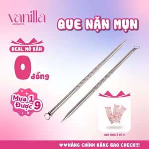 Cây nặn mụn - Nặn mụn đầu đen và các loại mụn, que nặn mụn cao cấp không gỉ Vanilla Cosmetics