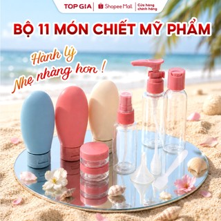 [QUÀ TẶNG] Bộ 11 Món Chiết Mỹ Phẩm Du Lịch TopGia Nhỏ Gọn, Tiện Lợi