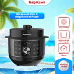 Nồi áp suất điện 5L Nagakawa đa năng NEP5288, lòng nồi dạng niêu, có khóa an toàn, bảo hành chính hãng 2 năm — ảnh 1