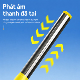 Gậy Luyện Tập Phát Lực Cổ Tay Cầu Lông - Gậy Tập Vung Vợt Chỉnh Tư Thế, Tặng Cuốn Cán
