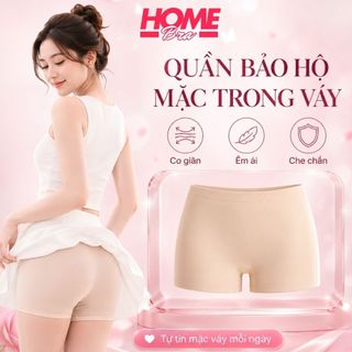 [Hỏa Tốc] Quần mặc trong váy chống lộ, Quần lót bảo hộ nữ kháng khuẩn mềm mại cạp vừa V8205 HOMEBRA