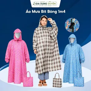 Áo Mưa Bít Bông 1m4- Áo mưa kín vải dù siêu bền - Hàng cao cấp xưởng