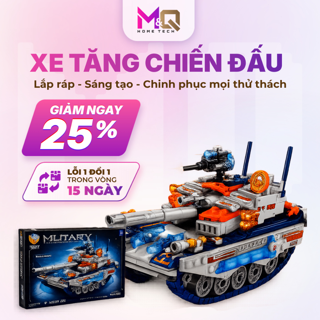 Đồ Chơi Lắp Ráp Xe Tăng Quân Sự 432 Chi Tiết JIQILE, Mô Hình Xếp Hình Cho Bé
