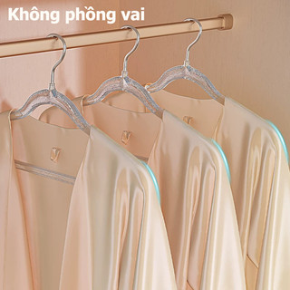 50 Móc Treo Quần Áo Trong Suốt, Mắc Quần Áo Kim Tuyến Chống Trượt Đầu Móc Xoay 360 Độ Đa Năng