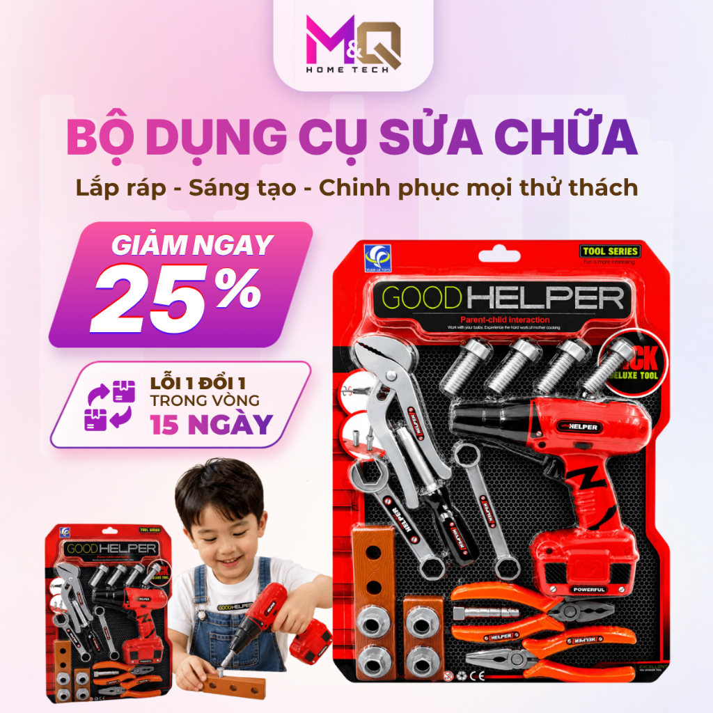 Bộ Đồ Chơi Dụng Cụ Sửa Chữa Cho Bé - Máy Khoan & Bộ Công Cụ Kỹ Sư,