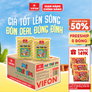 Thùng 200 Gói Snack Mì Trẻ Em VIFON 15g Giòn Tan Vị Ngon Tuổi Thơ