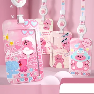 Bao Đựng Thẻ Loopy Kèm Dây Rút Co Giãn Thẻ Học Sinh Sinh Viên Nhân Viên Chất Liệu PP Cao Cấp MUN STORE DTLOOPY29