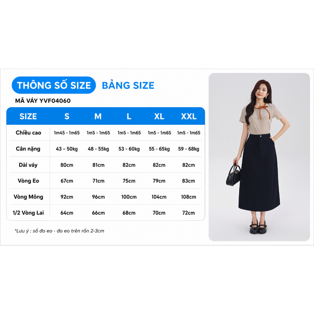 Chân Váy Kaki Nữ GMORNING Dáng A Midi Có Túi Xéo Vuông Thêu Chữ Trẻ Trung Dễ Phối Đồ YVF04060