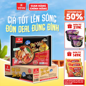 Thùng 24 gói Mì Nấu Mì Hải Sản Cay VIFON 105g / Gói