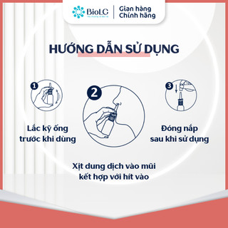 Xịt Vi Sinh Tai Mũi Họng BioLG Nasal 60 Tỷ Lợi Khuẩn Hỗ Trợ Giảm Nguy Cơ Sổ Mũi, Viêm Tai, Mũi, Họng