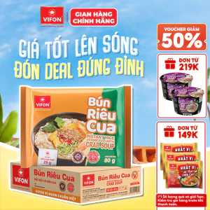 Thùng 30 Gói Bún Riêu Cua VIFON 80g Có Gói Riêu Cua Thật Sợi Bún Dai Mềm
