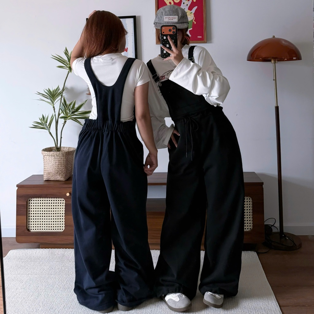 Quần Yếm Nỉ Chân Cua SSSA Form Unisex Không Xù Che Khuyết Điểm Tốt Dành Cho Nam Nữ SSSTORE.Aesthetic | BigBuy360 - bigbuy360.vn