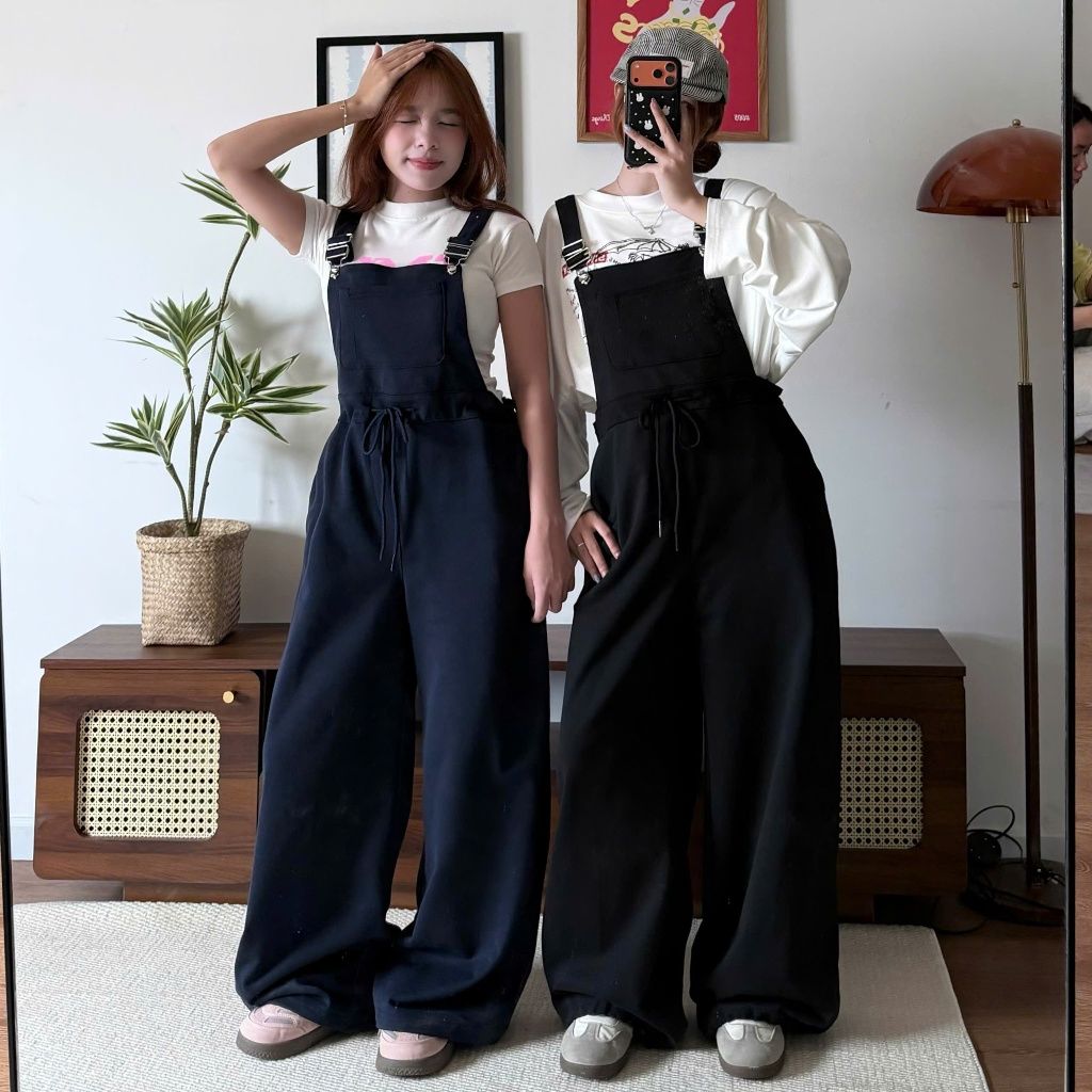 Quần Yếm Nỉ Chân Cua SSSA Form Unisex Không Xù Che Khuyết Điểm Tốt Dành Cho Nam Nữ SSSTORE.Aesthetic | BigBuy360 - bigbuy360.vn