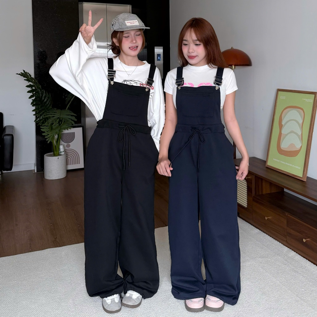 Quần Yếm Nỉ Chân Cua SSSA Form Unisex Không Xù Che Khuyết Điểm Tốt Dành Cho Nam Nữ SSSTORE.Aesthetic | BigBuy360 - bigbuy360.vn