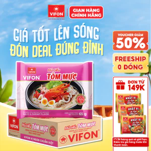 Thùng 30 gói Hủ tiếu tôm mực VIFON 65gr/ gói