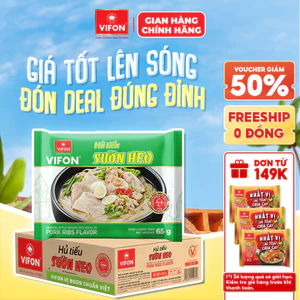 Thùng 30 gói Hủ Tiếu Sườn Heo VIFON 65g / Gói